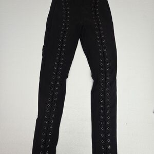 Women's Black Lace-Up Skinny Pants Sexy And Beautiful.Great Conditions..